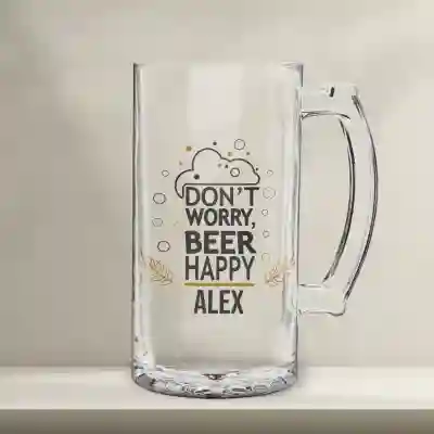 Personalisierter Bierkrug – Keine Sorge