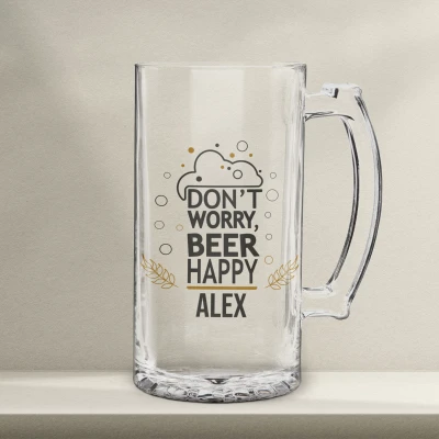 Personalisierter Bierkrug – Keine Sorge