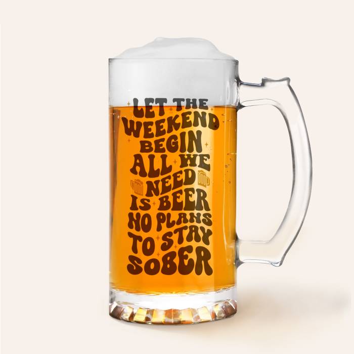 Personalisierter Bierkrug – Lass das Wochenende beginnen