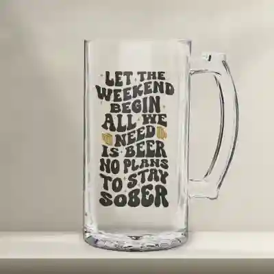 Personalisierter Bierkrug – Lass das Wochenende beginnen
