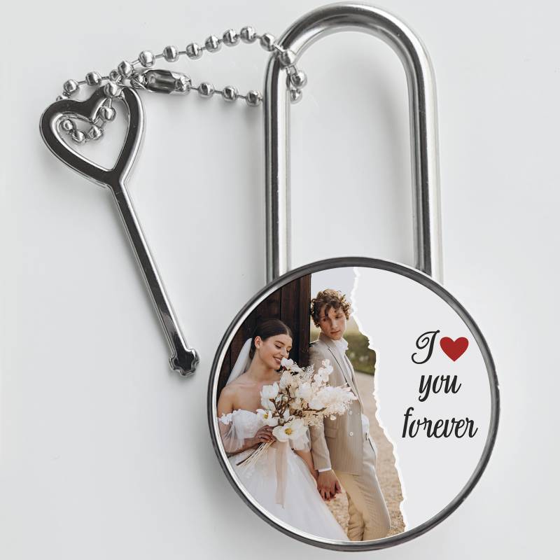 Personalisiertes Vorhängeschloss – Ich liebe dich