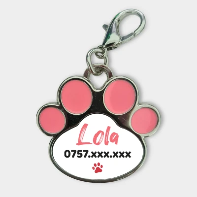 Personalisierter Anhänger für Tiere - Name und Telefonnummer