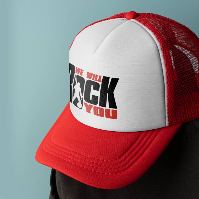 Personalisierte Kappe – We will rock you