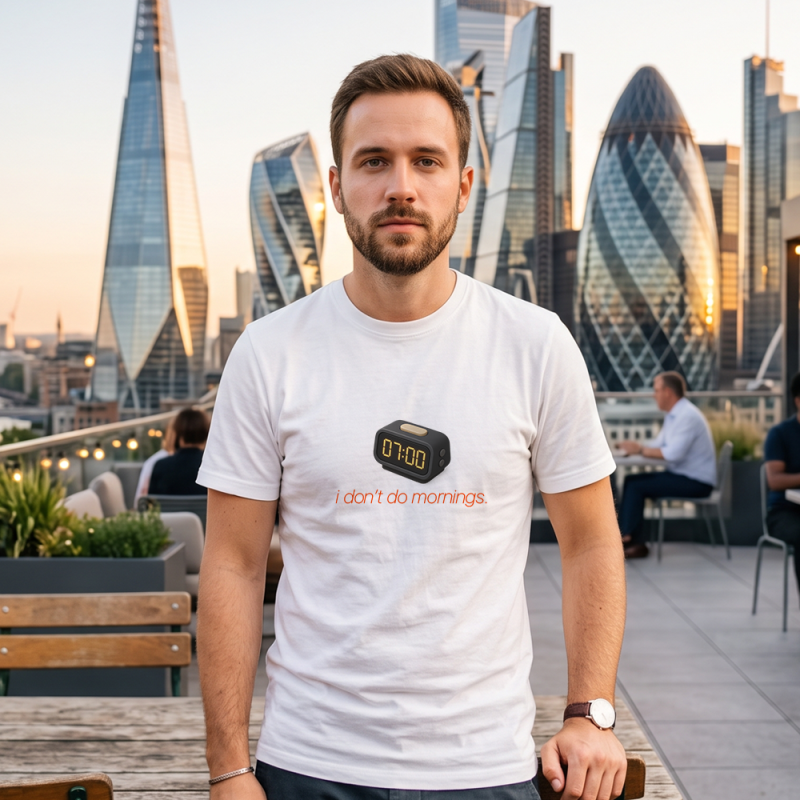 Personalisierte T-Shirt – Ich bin kein Morgenmensch