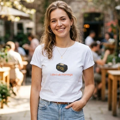 Personalisierte T-Shirt – Ich bin kein Morgenmensch