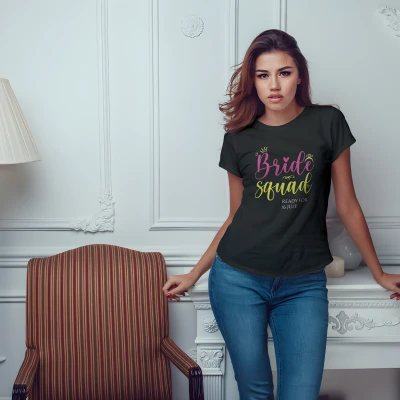 Personalisierte T-Shirt für den Junggesellinnenabschied - Brautteam