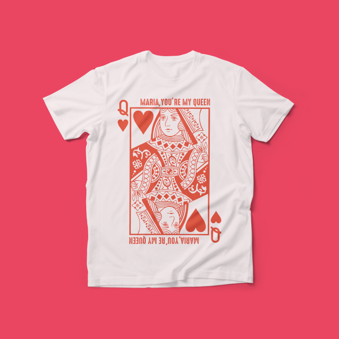 Personalisierte Herren-T-Shirt – König der Herzen