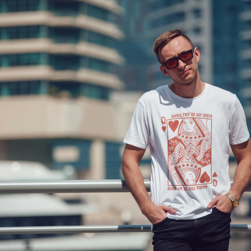 Personalisierte Herren-T-Shirt – König der Herzen