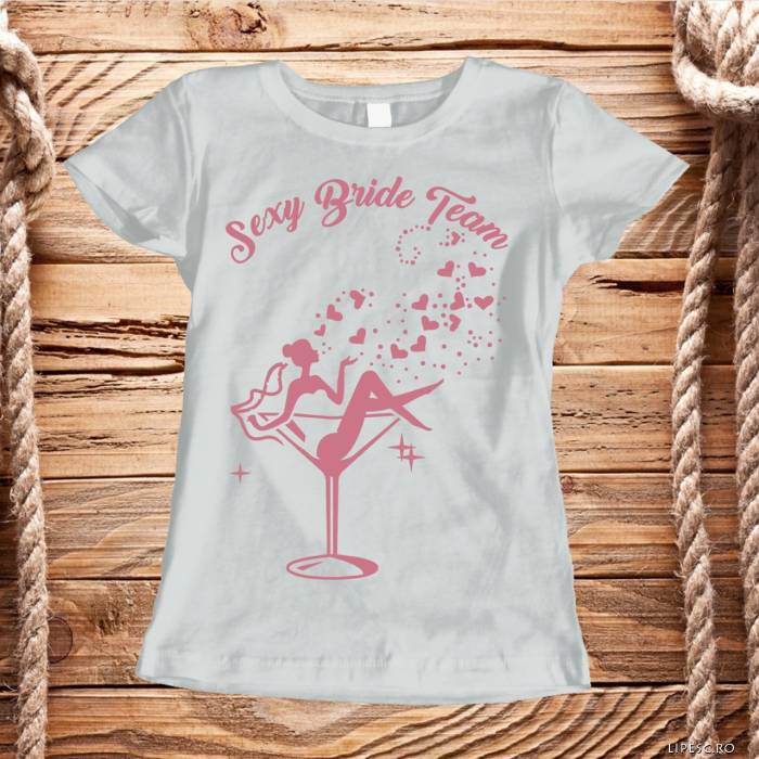 Personalisiertes T-Shirt für den Junggesellinnenabschied – Sexy Bride Team