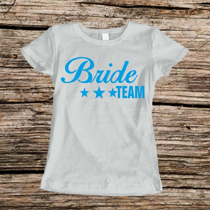 Personalisierte T-Shirt für den Junggesellinnenabschied – Bride Team