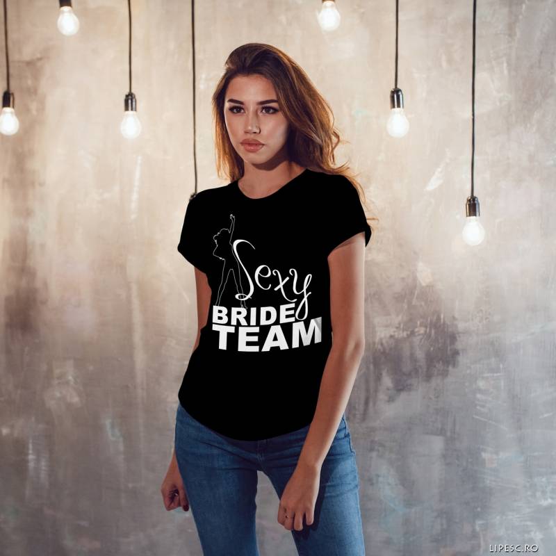 Personalisiertes T-Shirt für den Junggesellinnenabschied – Sexy Braut-Team