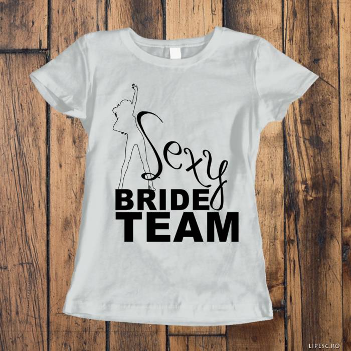 Personalisiertes T-Shirt für den Junggesellinnenabschied – Sexy Braut-Team