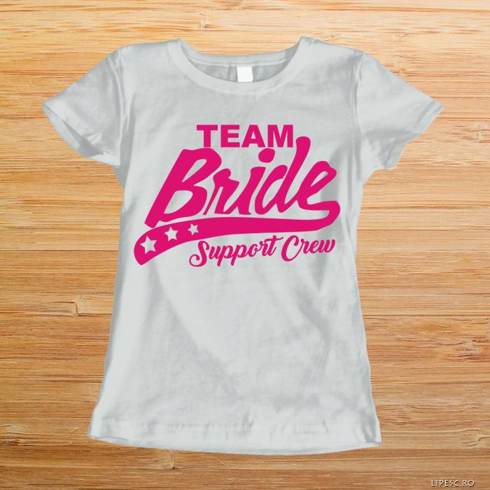 Personalisiertes T-Shirt für den Junggesellinnenabschied – Support Bride Crew