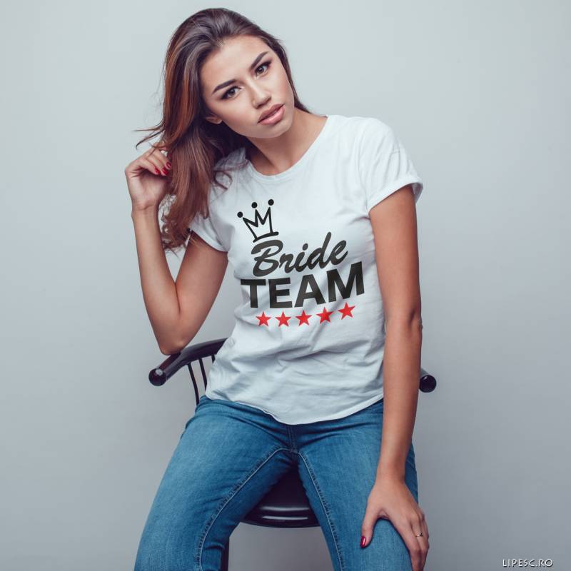 Personalisiertes T-Shirt für den Junggesellinnenabschied – Team Bride