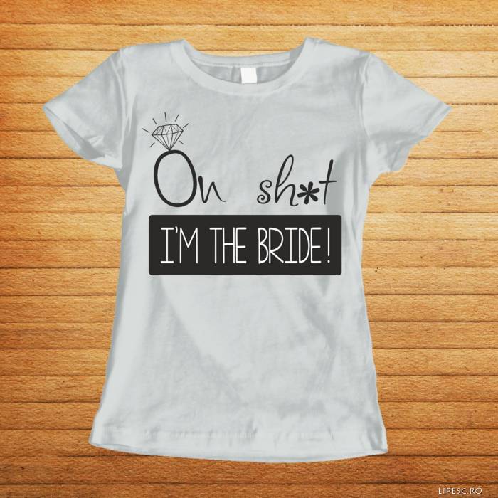 Personalisiertes T-Shirt für den Junggesellinnenabschied – I'm the bride