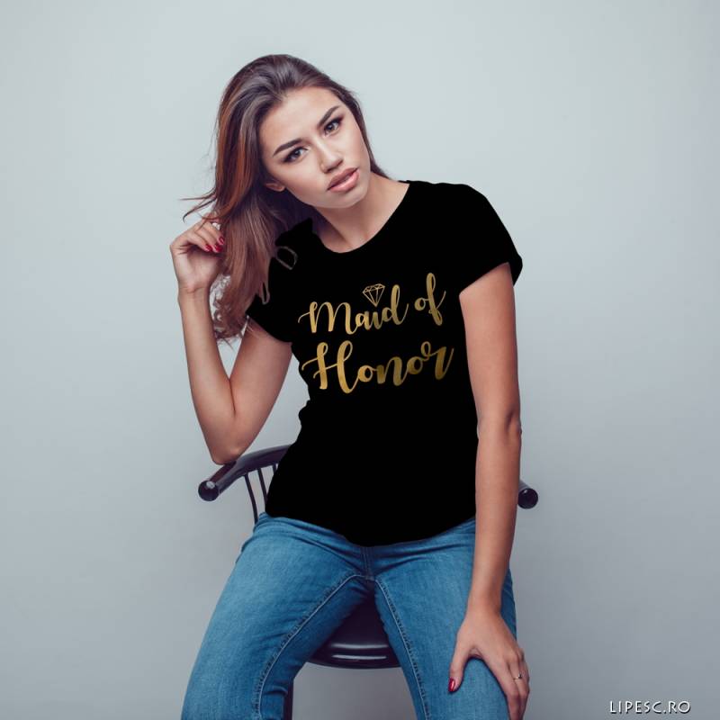Personalisiertes T-Shirt für den Junggesellinnenabschied – Maid of honor