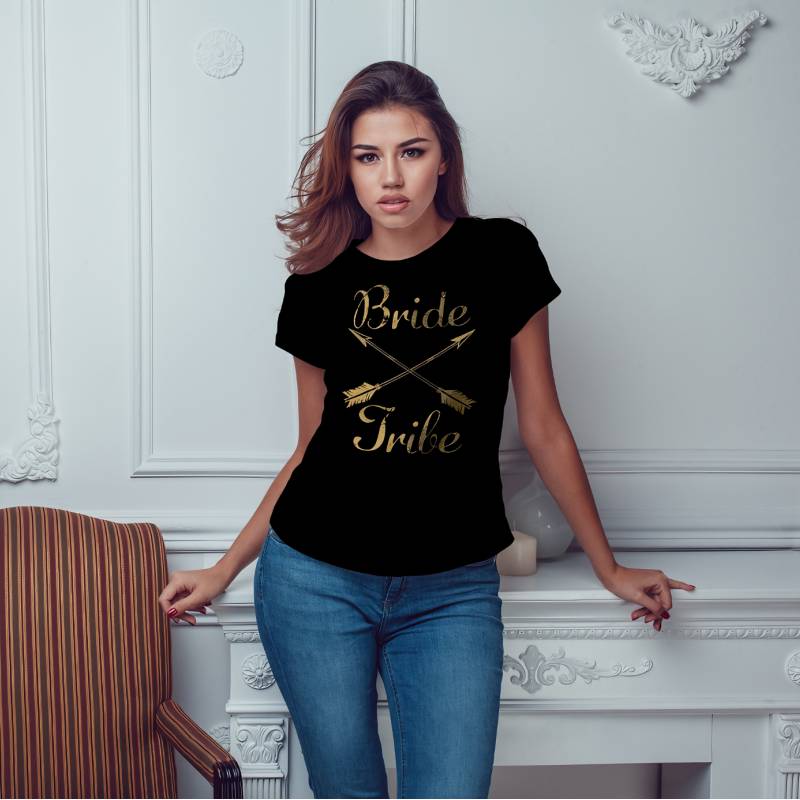Personalisierte T-Shirt für den Junggesellinnenabschied – Bride Tribe