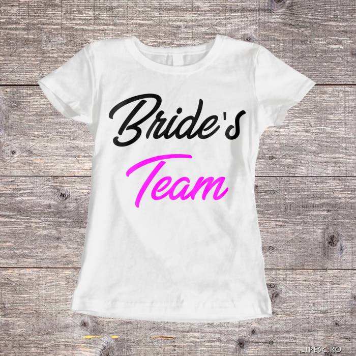 Personalisiertes T-Shirt für den Junggesellinnenabschied – Bride's Team