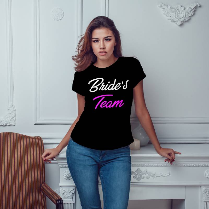 Personalisierte T-Shirt für den Junggesellinnenabschied – Bride's Team