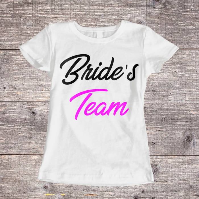 Personalisierte T-Shirt für den Junggesellinnenabschied – Bride's Team