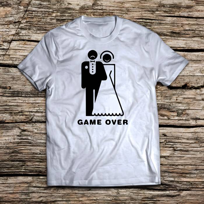Personalisierte T-Shirt für den Junggesellenabschied – Game over