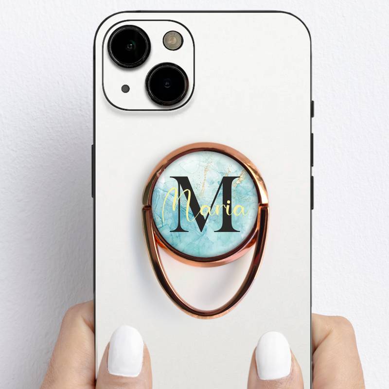 Personalisierter Ring-Handyhalter - Mit Initiale und Namen