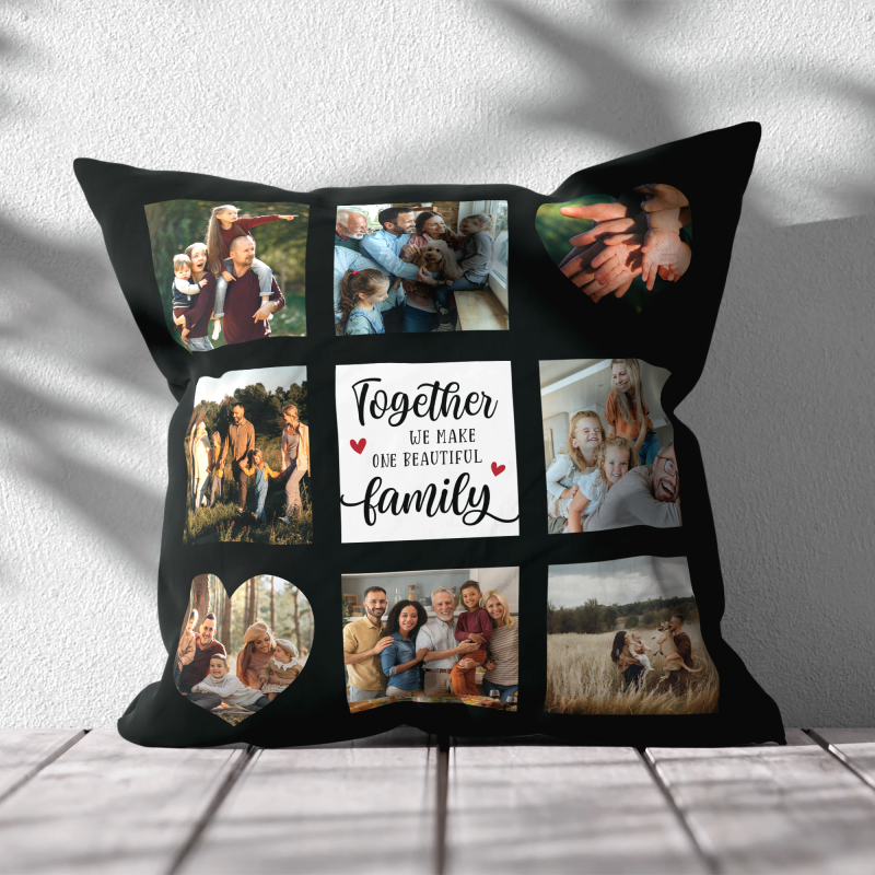 Personalisiertes Kissen – Eine schöne Familie