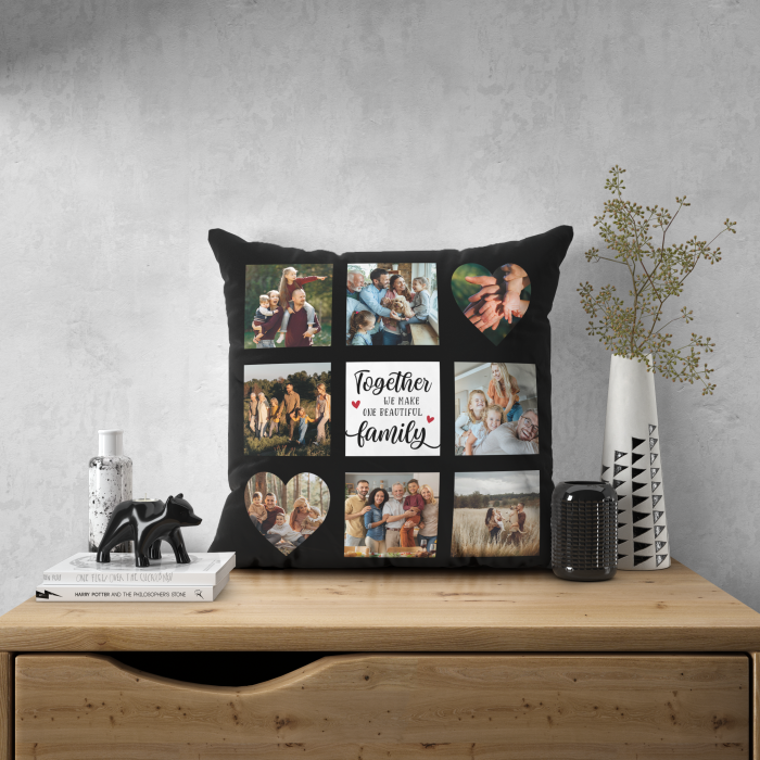Personalisiertes Kissen – Eine schöne Familie