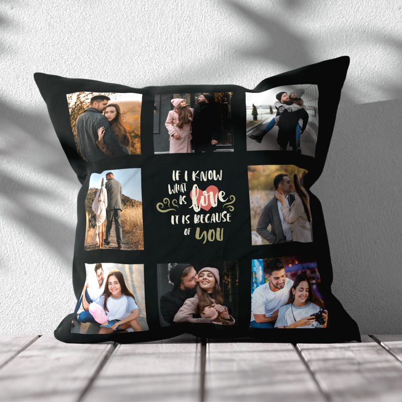 Personalisierte Kissen – Liebe ist wegen dir