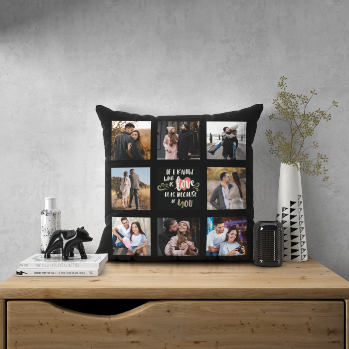 Personalisierte Kissen – Liebe ist wegen dir