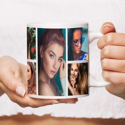 Personalisierte Tasse mit 8 Fotos