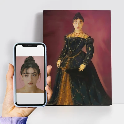 Personalisiertes königliches Gemälde - Edle Dame