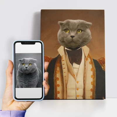 Personalisiertes königliches Gemälde - Aristokratischer Hund