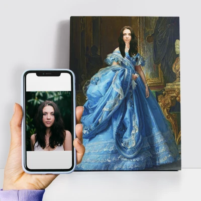 Personalisiertes königliches Gemälde - Prinzessin