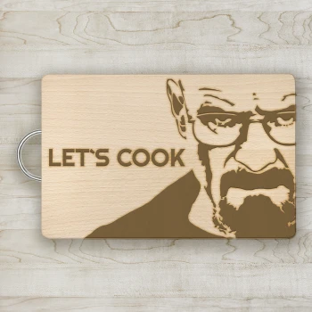 Schneidebrett mit personalisiertem Metallgriff