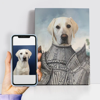 Personalisiertes königliches Gemälde - Edler Hund