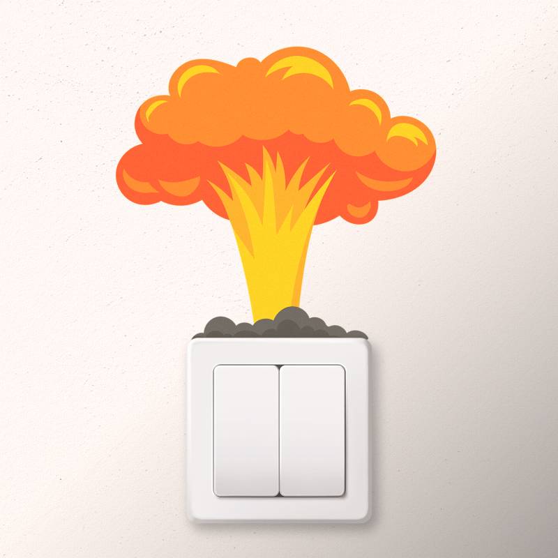 Aufkleber Unterbrecher - Explosion