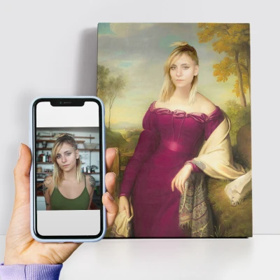 Personalisiertes königliches Gemälde - Edelfrau