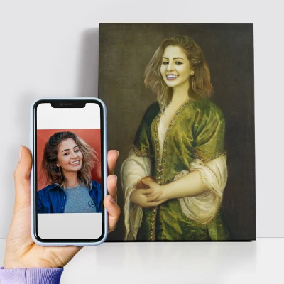 Personalisiertes königliches Gemälde - Freifrau