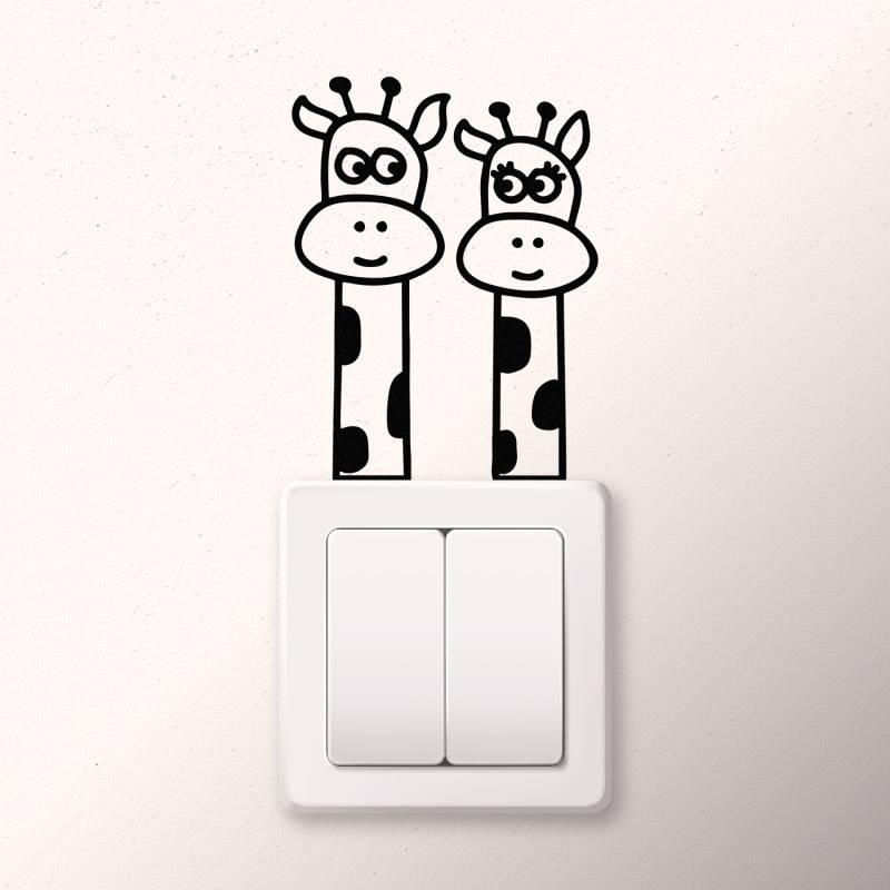 Aufkleber Unterbrecher mit Giraffen