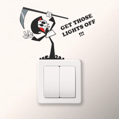 Aufkleber Schalter - Lustiger Grim