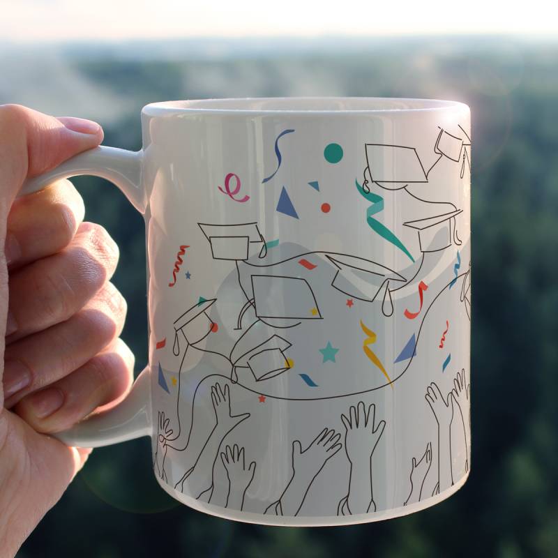 Personalisierte Tasse für Lehrer zum Abschluss