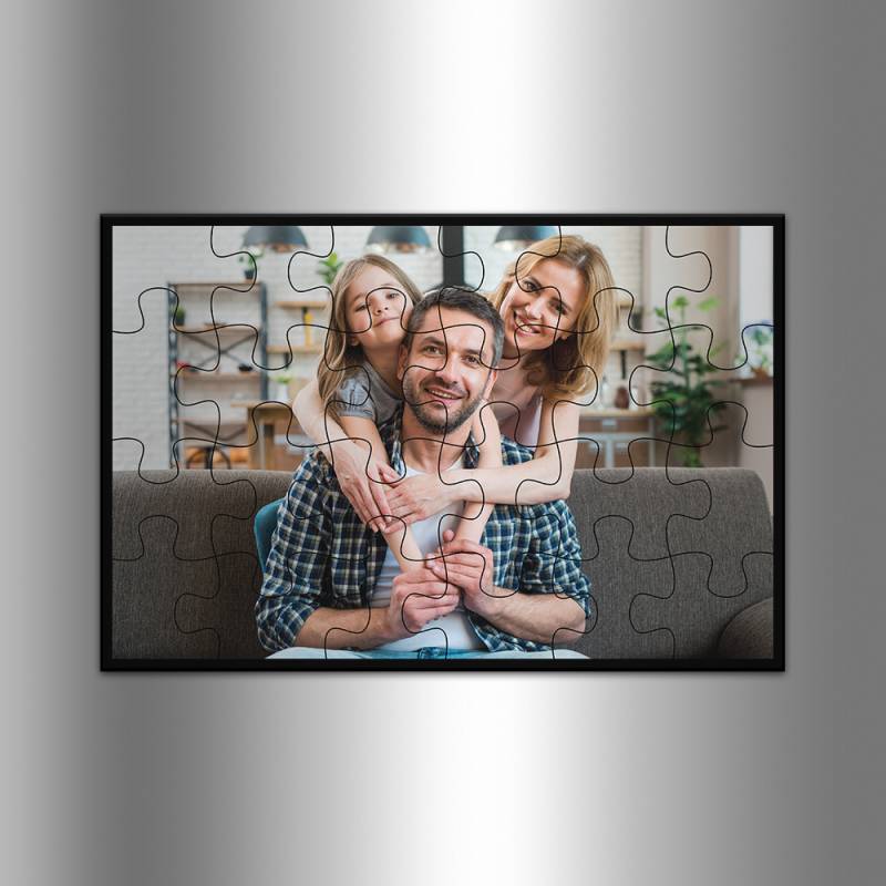 Rechteckiger Puzzle-Kühlschrankmagnet