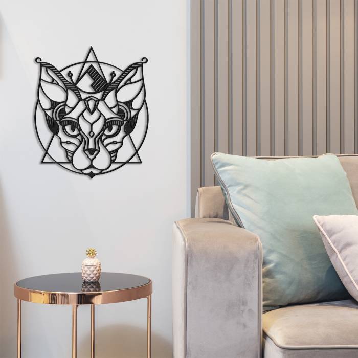 Wanddekoration Sphinx-Katze