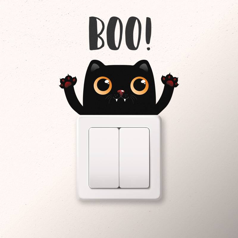 Aufkleber Unterbrecher - Katze Boo