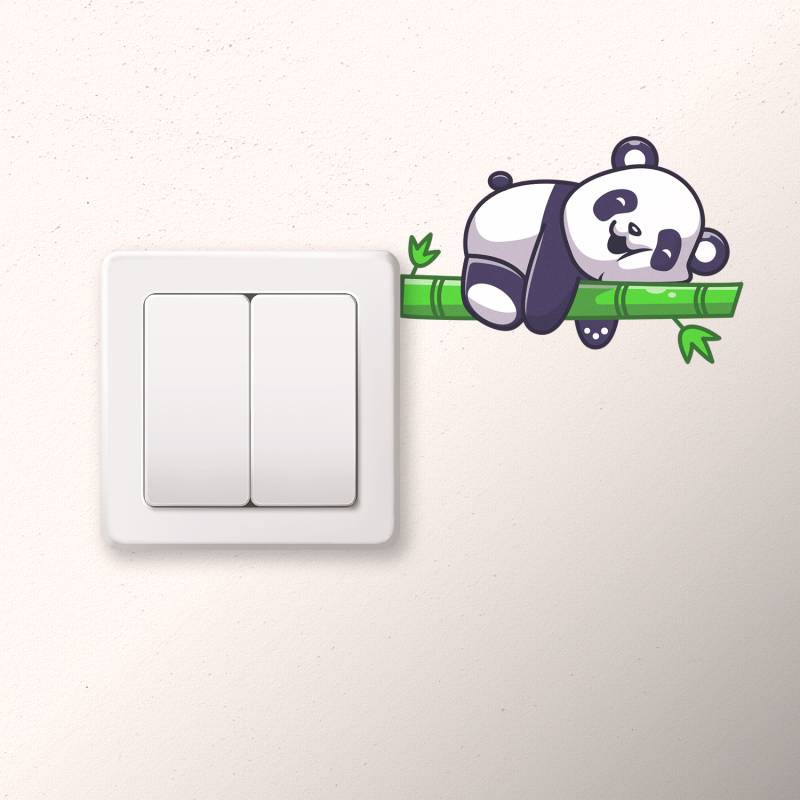Aufkleber Unterbrecher - Schläfriger Panda