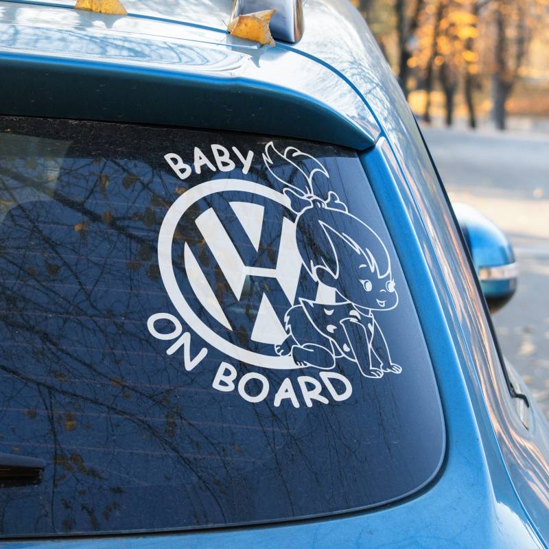 Autoaufkleber - Baby on Board VW Girl