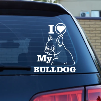 Autoaufkleber - BullDog Love