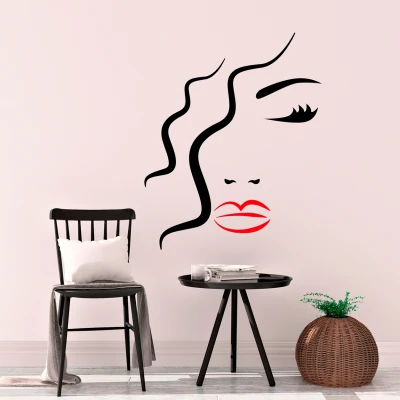 Wandaufkleber Silhouette - Woman