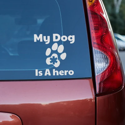 Autoaufkleber - My dog is my Hero